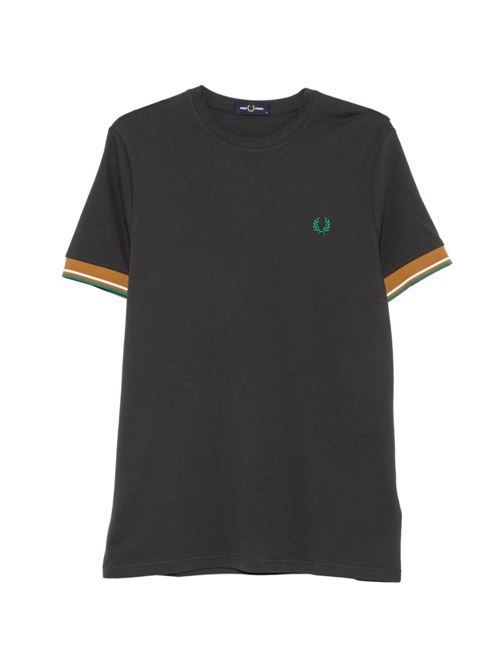 T-shirt uomo Fred Perry grigia e beige in piqué con bordino manica FRED PERRY | M2396297